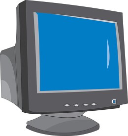 old style computer monitor clipart