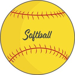 orange softball ball clipart