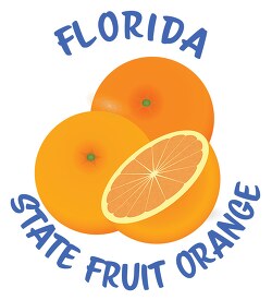 orange state fruit of florida clipart
