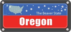 oregon state license plate with nickname clipart