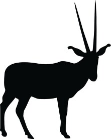 oryx antelope silhouette clipart
