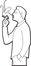 outline of man smoking