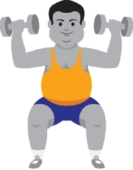 overweight man working out with weights physical fitness gray co