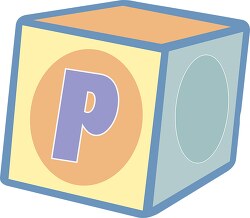 P alphabet block clipart