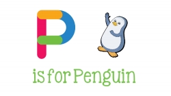 p penguin animated alphabet