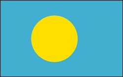 Palau flag flat design clipart