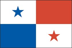 Panama flag flat design clipart