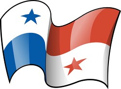 Panama wavy country flag clipart
