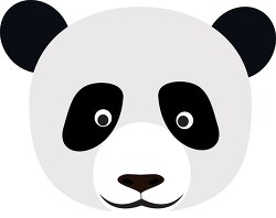 panda bear face vector clipart