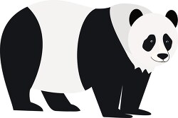 panda standing side view clipart