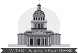 pantheon building in paris france gray color