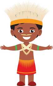 papua new guinea traditional clothing clipart