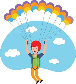 paragliding exstreme sports clipart