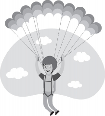 paragliding exstreme sports gray color