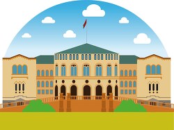parliament building in oslo norway clipart