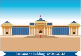 parliament building mongolia clipart