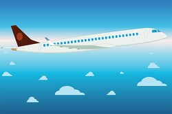 passenger aeroplane in the sky clipart