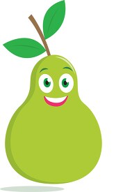 Pear character clipart