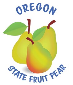 pear state fruit oregon clipart
