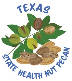 pecan state health nut of texas clipart