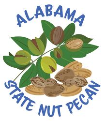 pecan state nut of alabama clipart