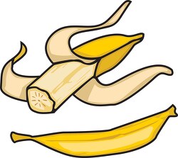 peeled banana 102B clipart