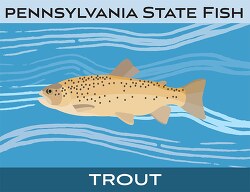 pennsylvania state fish the trout clipart image