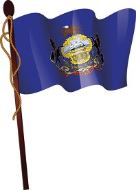 pennsylvania state flag on a flagpole