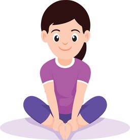 performing yoga butterfly pose clipart 93017