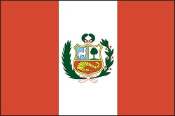 Peru flag flat design clipart