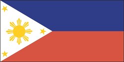 Philippines flag flat design clipart