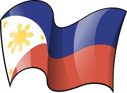 Philippines wavy country flag clipart