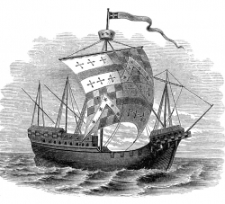 15th century ship historical illustration