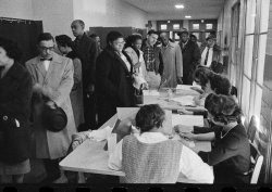 1962 November 6 maryland voters waiting to votes