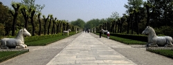 A statue on the Spirit Way leading to the Ming Tombs near Beijin