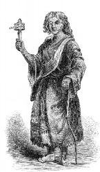 A Wandering Priest Historical Illustration