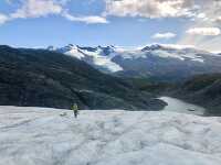 ablation stake on wolverine glacier alaska