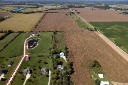 Aerial view of a farmstead