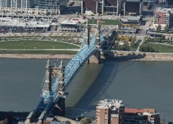 Aerial view of downtown Cincinnati