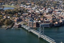 aerial view of the historic seaport of Portsmouth New Hampshire