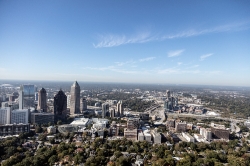 Aerial view of the skyline of Atlanta  Georgia