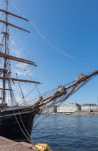 Ailing Ship Moored In Helsinki Finland 