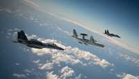Air Force F-15C Eagles and an E-3 Sentry aircraft 