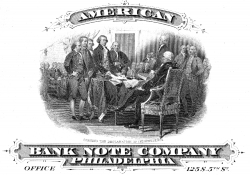 American bank note company Philadelphia Historical Illustration