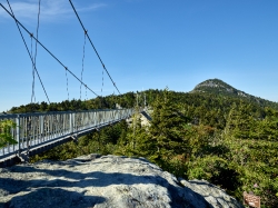 americas highest swinging bridge at grandfather mountain in nort