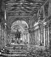 ancient basilica of st peters rome historical engraving 014