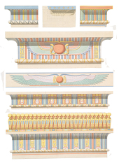 Ancient egypt architecture decoration of cornices
