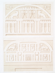 Ancient egypt architecture interior door crowns 1