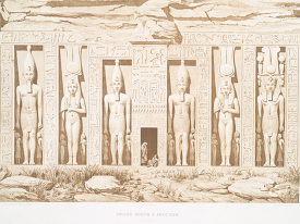 Ancient egypt facade of a temple