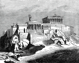 ancient greece acropolis illustration history